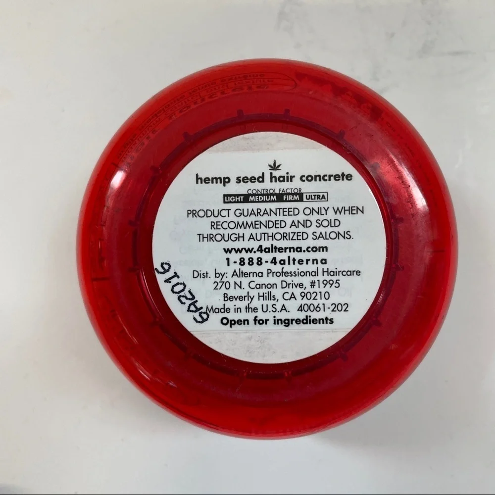 Alterna Hemp Hair Concrete Maximum Control and Texture 2 OZ HTF